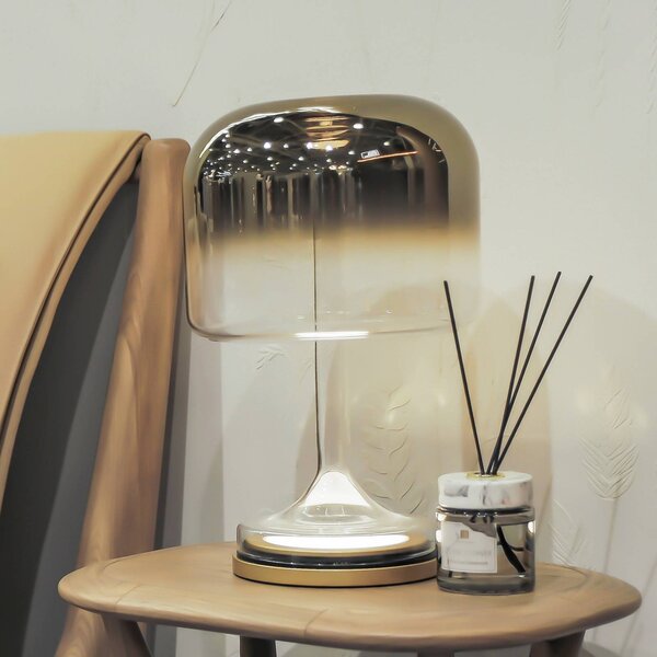 Maytoni Lampa stołowa LED Spirito, mosiężny / złoty, salon / jadalnia, szkło