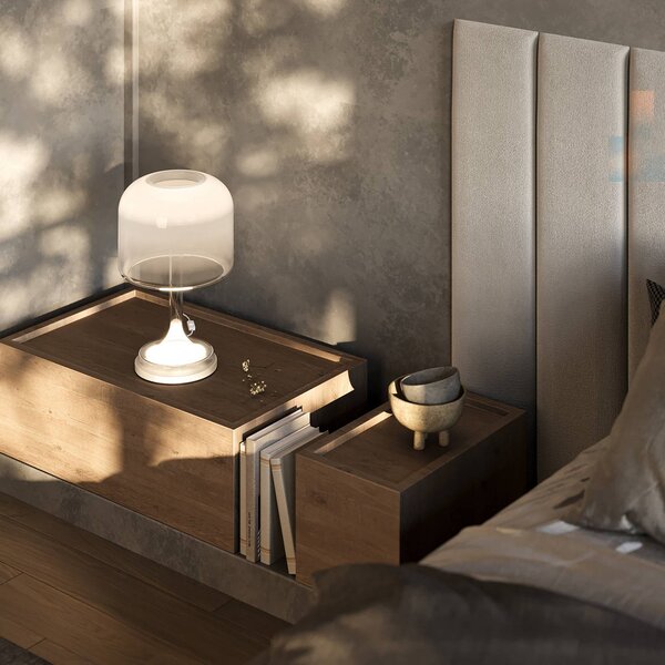 Maytoni Lampa stołowa LED Spirito, biały / opal, salon / jadalnia, szkło