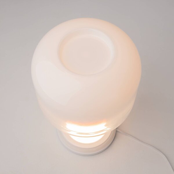 Maytoni Lampa stołowa LED Spirito, biały / opal, salon / jadalnia, szkło