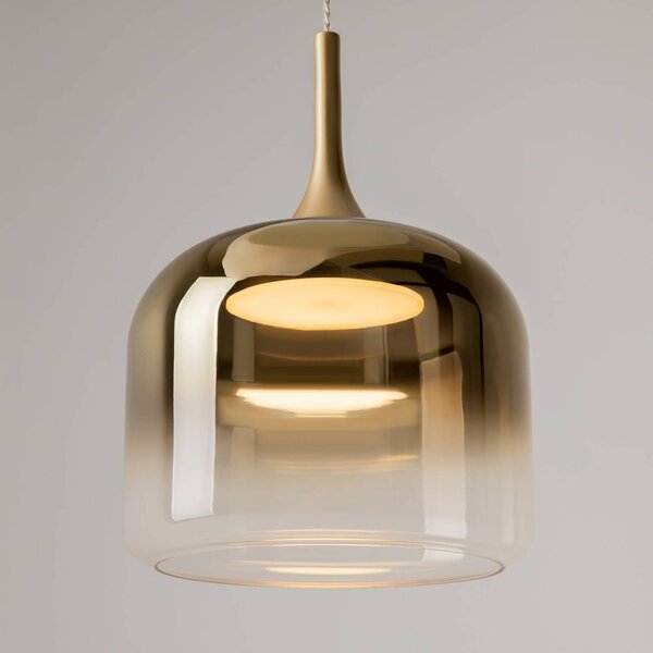 Maytoni Lampa wisząca szklana Spirito, mosiężny / złoty, salon / jadalnia, szkło