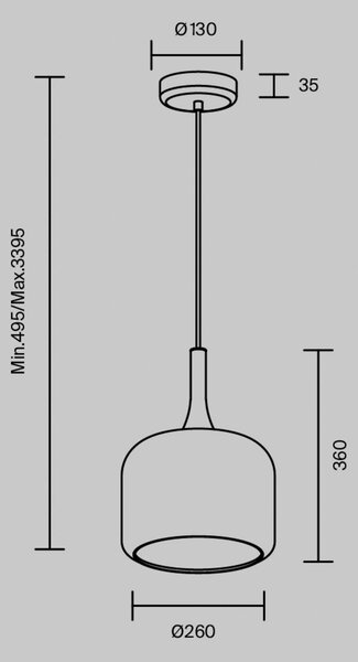 Maytoni Lampa wisząca szklana Spirito, mosiężny / złoty, salon / jadalnia, szkło