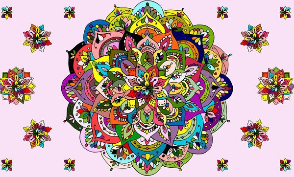 Tapeta kolorowa Mandala