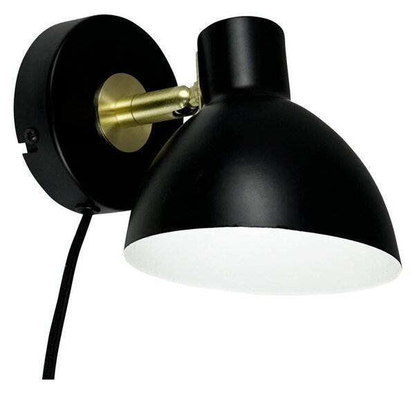 Dyberg Larsen Kinkiet designerski Lilje, czarny, salon / jadalnia, metal, design