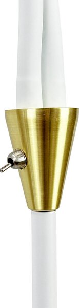 Dyberg Larsen Lampa stojąca designerska Lilje, biały / opal, salon / jadalnia, metal, design