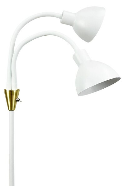 Dyberg Larsen Lampa stojąca designerska Lilje, biały / opal, salon / jadalnia, metal, design