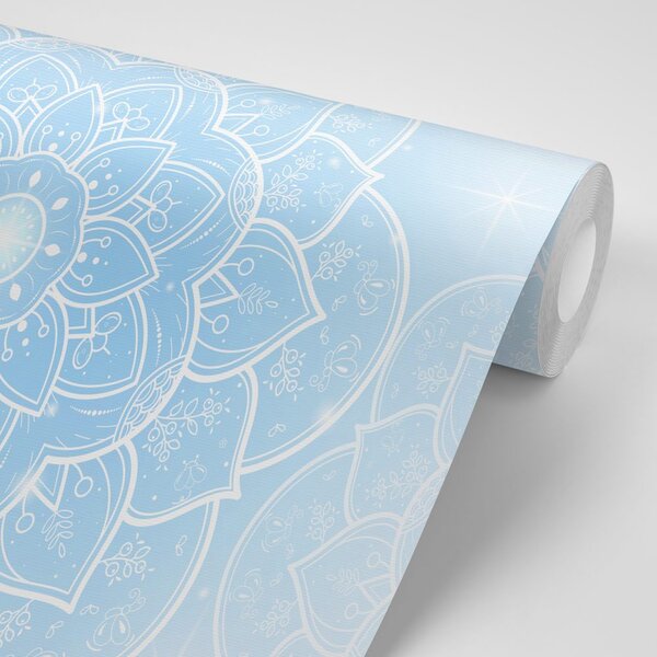 Tapeta niebieska orientalna Mandala
