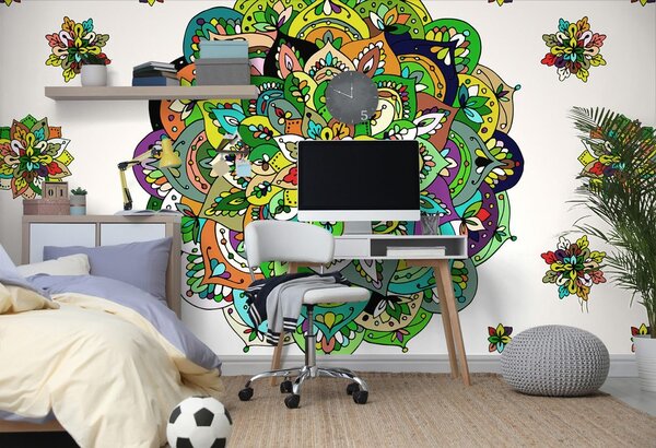 Tapeta zielona Mandala