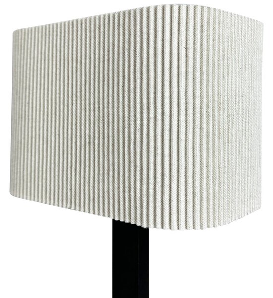 Dyberg Larsen Lampa stołowa Calix, naturalna biel, wysokość 39 cm Calix, biały / opal, salon / jadalnia, tkanina / materiał / jedwab, design