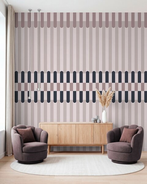 Fototapety Wzór w paski w odcieniach kremowym i ciemnoniebieskim, Fototapety Geometryczne, w05150v2 : Uwalls.pl