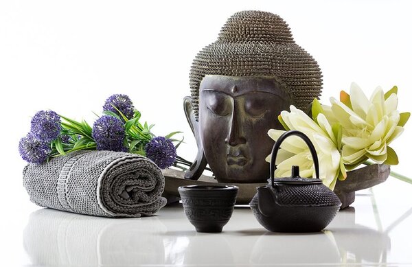 Tapeta wellness martwa natura z Buddą