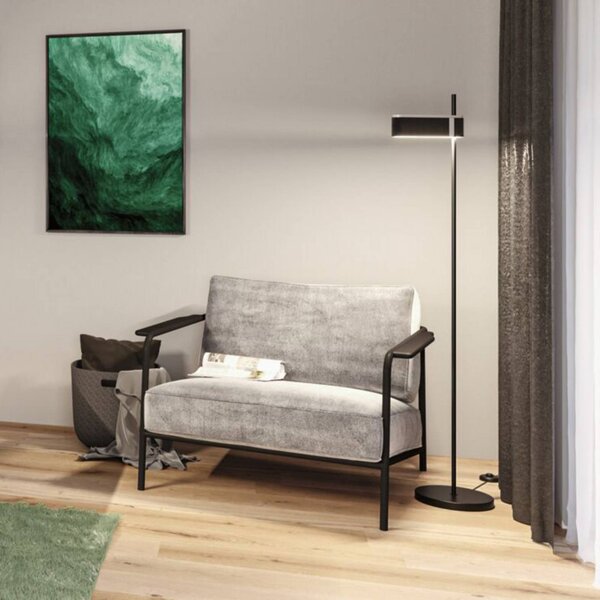 Paulmann Smart Lampa stojąca LED Jagun, antracyt, 151 cm Filc możliwość ściemniania, aluminiowy / szary / cynkowy, salon / jadalnia, tkanina / materiał / jedwab, nowoczesny