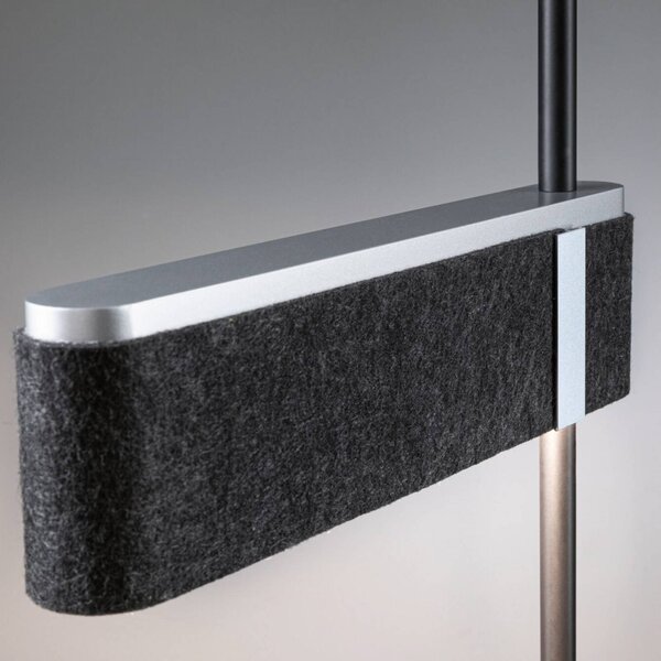 Paulmann Smart Lampa stojąca LED Jagun, antracyt, 151 cm Filc możliwość ściemniania, aluminiowy / szary / cynkowy, salon / jadalnia, tkanina / materiał / jedwab, nowoczesny