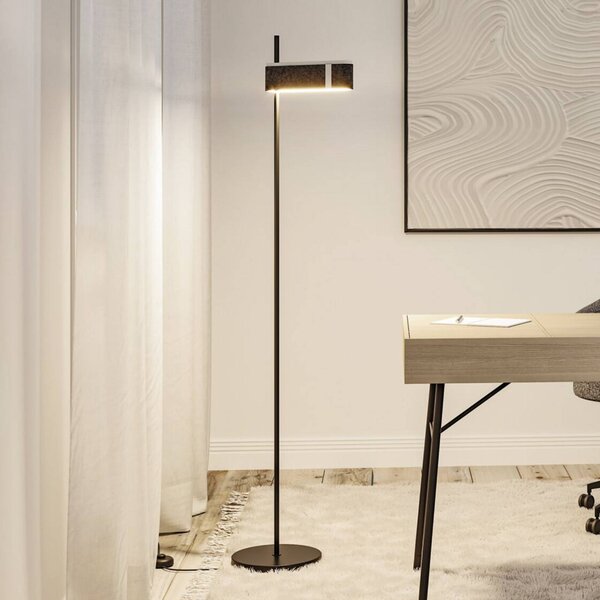 Paulmann Smart Lampa stojąca LED Jagun, antracyt, 151 cm Filc możliwość ściemniania, aluminiowy / szary / cynkowy, salon / jadalnia, tkanina / materiał / jedwab, nowoczesny