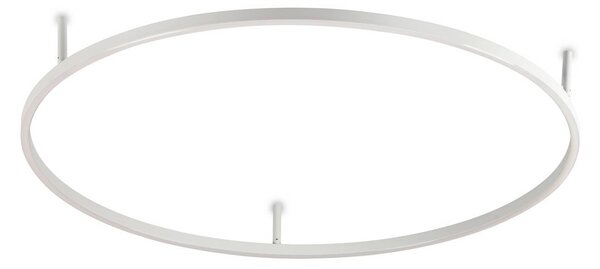 IDEAL LUX Lampa sufitowa LED Oracle Slim, biały / opal, salon / jadalnia, aluminium, nowoczesny