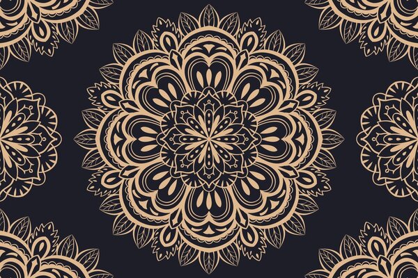 Tapeta Mandala z ciemnym tłem