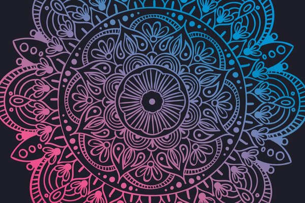 Tapeta Mandala na ciemnym tle