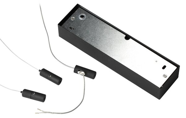 IDEAL LUX Lampa wisząca Oracle Slim, czarny, salon / jadalnia, aluminium, nowoczesny