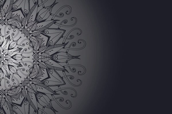 Tapeta Mandala na ciemnym tle