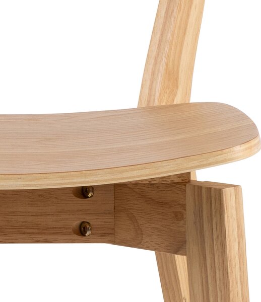 ROXY Dąb Naturalny - HOKER DREWNIANY 95 cm KRZESŁO BAROWE DO KUCHNI SALONU RESTAURACJI RETRO