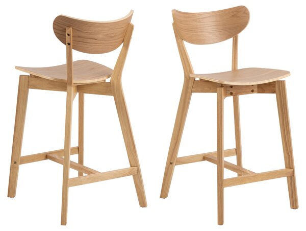 ROXY Dąb Naturalny - HOKER DREWNIANY 95 cm KRZESŁO BAROWE DO KUCHNI SALONU RESTAURACJI RETRO