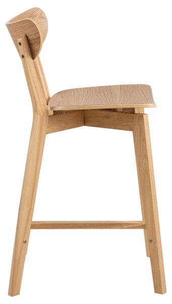 ROXY Dąb Naturalny - HOKER DREWNIANY 95 cm KRZESŁO BAROWE DO KUCHNI SALONU RESTAURACJI RETRO