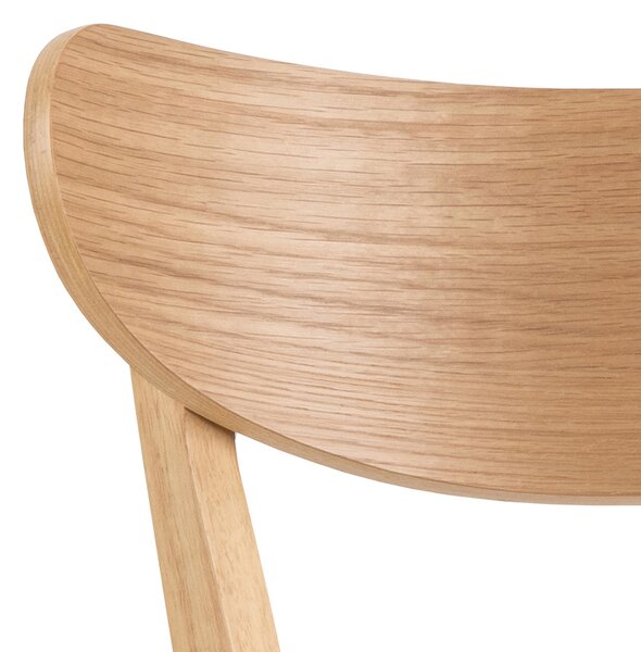 ROXY Dąb Naturalny - HOKER DREWNIANY 95 cm KRZESŁO BAROWE DO KUCHNI SALONU RESTAURACJI RETRO