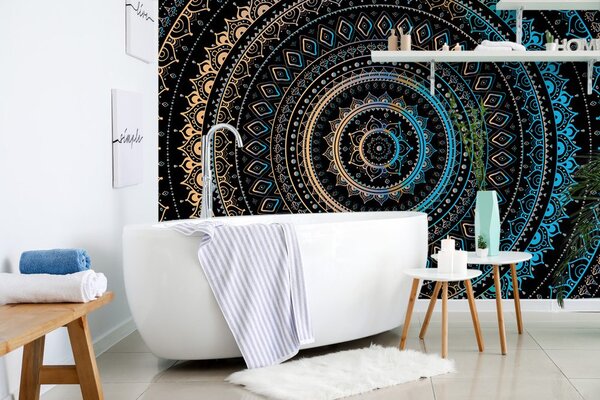 Tapeta Mandala z wzorem słońca