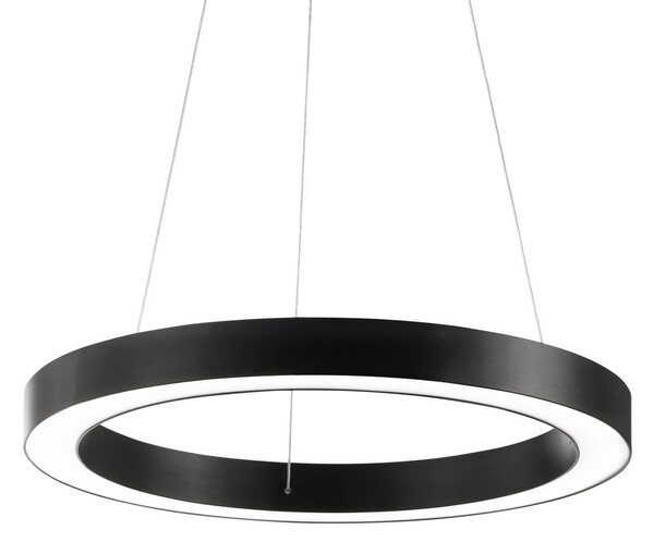 IDEAL LUX Lampa wisząca Oracle, czarny, salon / jadalnia, aluminium, nowoczesny