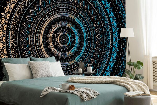 Tapeta Mandala z wzorem słońca