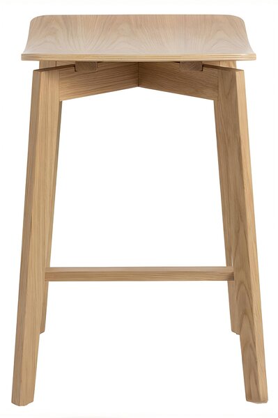 ROXY Dąb Naturalny - HOKER/STOŁEK DREWNIANY 66 cm KRZESŁO BAROWE DO KUCHNI SALONU RESTAURACJI RETRO