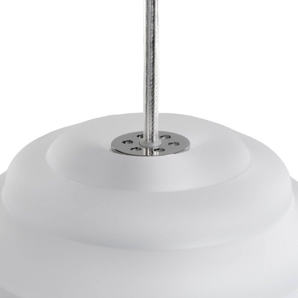 Tom Dixon Lampa wisząca szklana Press Sphere, możliwość ściemniania, biały / opal, salon / jadalnia, szkło, design