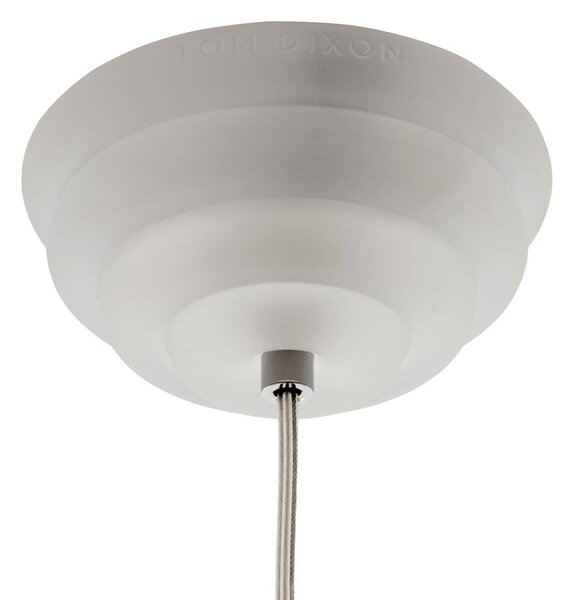 Tom Dixon Lampa wisząca szklana Press Sphere, możliwość ściemniania, biały / opal, salon / jadalnia, szkło, design