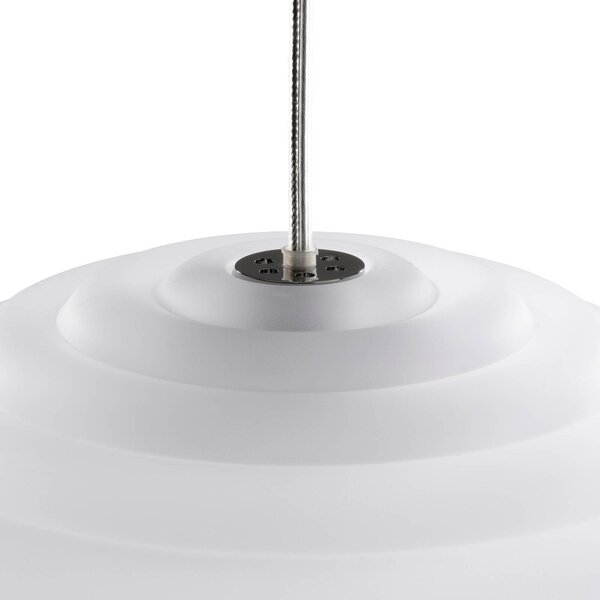 Tom Dixon Lampa wisząca szklana Press Sphere, możliwość ściemniania, biały / opal, salon / jadalnia, szkło, design