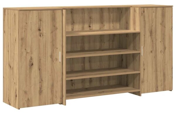 Biurko recepcyjne dÄ b artisan 200x50x103,5 cm drewno klejone