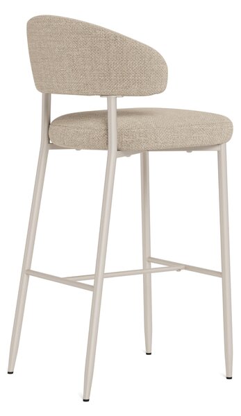 Hoker tapicerowany IRIS Beżowy (tkanina Basel 24) / stelaż szary beż (kaszmir)