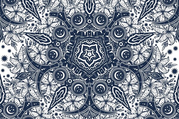 Tapeta ornament dzikiej lilii