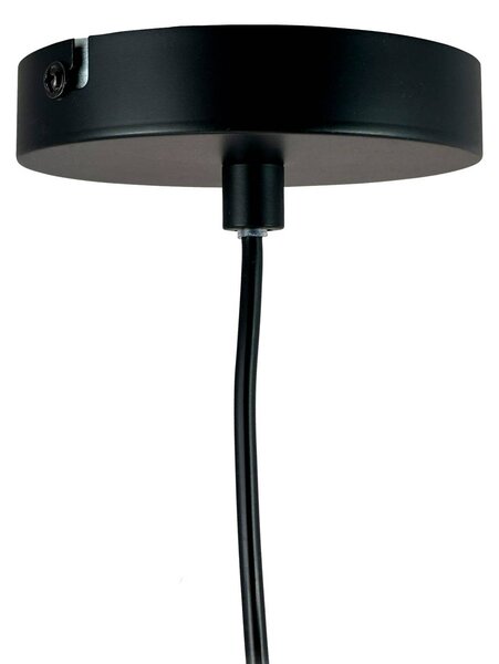 Dyberg Larsen Lampa wisząca designerska Flora, możliwość ściemniania, czarny, salon / jadalnia, metal, design