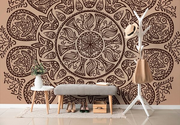 Tapeta Mandala z abstrakcyjnym wzorem ludowym