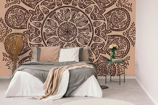 Tapeta Mandala z abstrakcyjnym wzorem ludowym