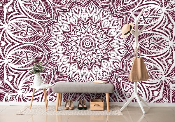 Tapeta Mandala harmonii na różowym tle