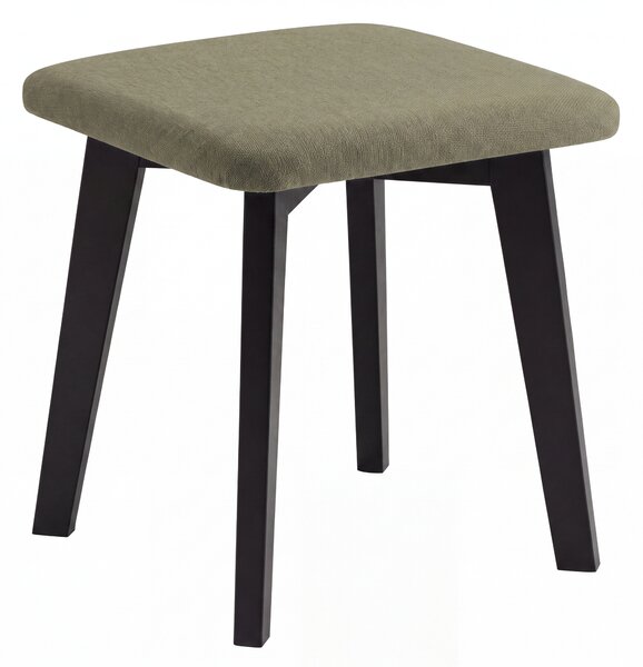 Taboret kwadratowy MILO Zielony (Storm 34) / stelaż bukowy czarny