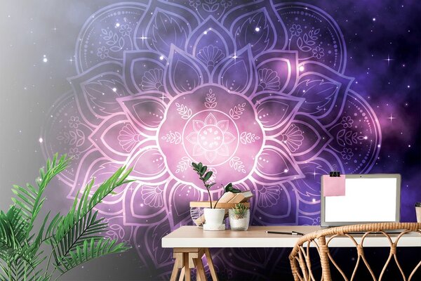 Tapeta Mandala z tłem galaktyki