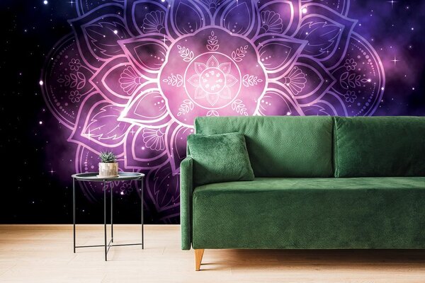 Tapeta Mandala z tłem galaktyki