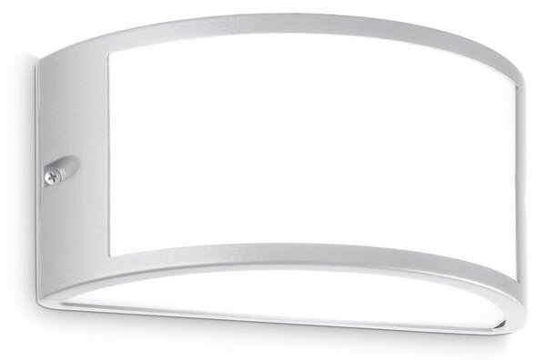 IDEAL LUX Kinkiet zewnętrzny Rex 1, możliwość ściemniania, aluminiowy / szary / cynkowy, aluminium