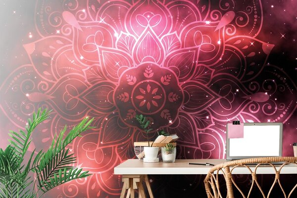 Tapeta Mandala z galaktycznym tłem