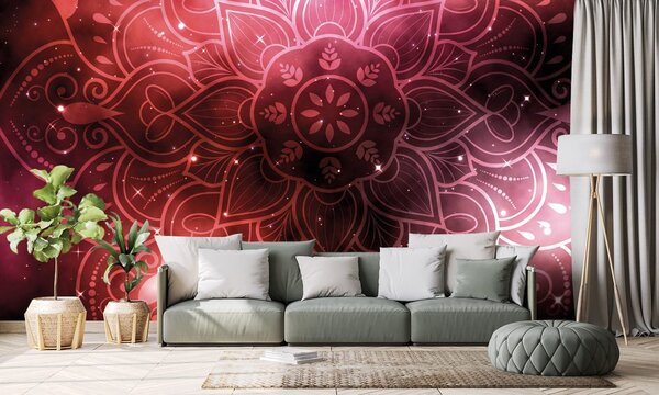 Tapeta Mandala z galaktycznym tłem