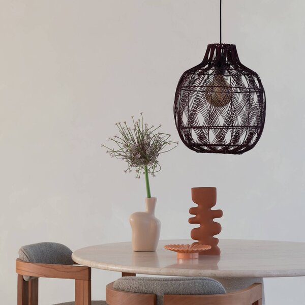 Good & Mojo Lampa wisząca Mendoza, możliwość ściemniania, czerwony, salon / jadalnia, bambus, design