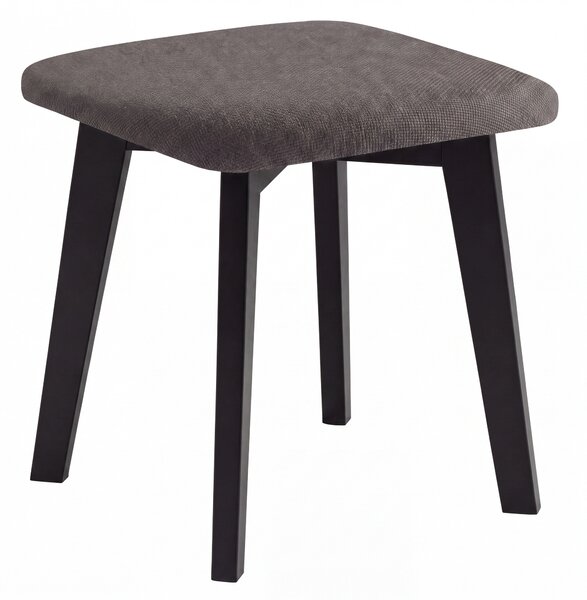 Taboret kwadratowy MILO Beż Taupe (Storm 26) / stelaż bukowy czarny