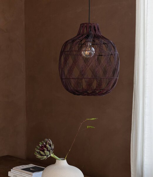 Good & Mojo Lampa wisząca Mendoza, możliwość ściemniania, czerwony, salon / jadalnia, bambus, design