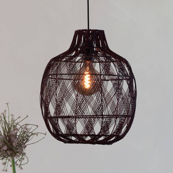 Good & Mojo Lampa wisząca Mendoza, możliwość ściemniania, czerwony, salon / jadalnia, bambus, design